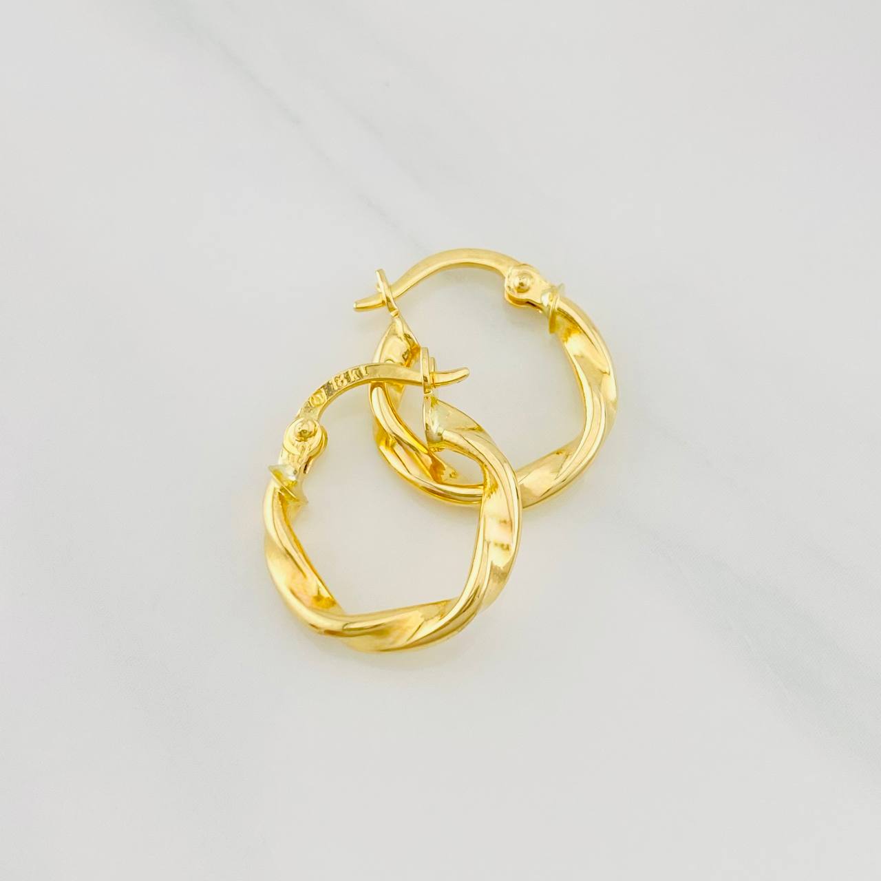 Candongas Melcocha 1.15g / 3/4 in Oro Amarillo 18K