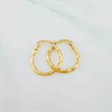Candongas Kari 1.1 g / 3/4 in Oro Amarillo 18K