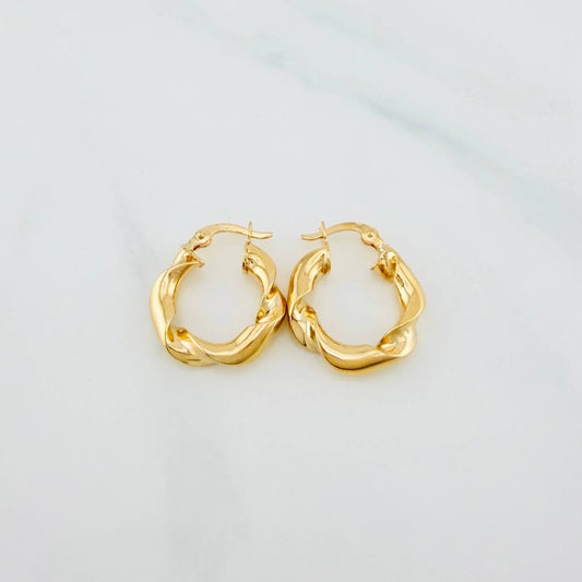 Candongas Demi 1.95 g / 3/4 in Oro Amarillo 18K
