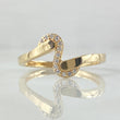 Simulated Curve Ring 1.85gr / Size 6 / 18K Gold ©