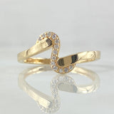 Simulated Curve Ring 1.85gr / Size 6 / 18K Gold ©