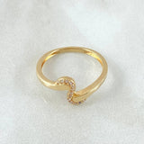 Simulated Curve Ring 1.85gr / Size 6 / 18K Gold ©