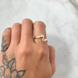 Anillo Curva Simil 1.8gr / T7 1/4 / Oro 18K ©
