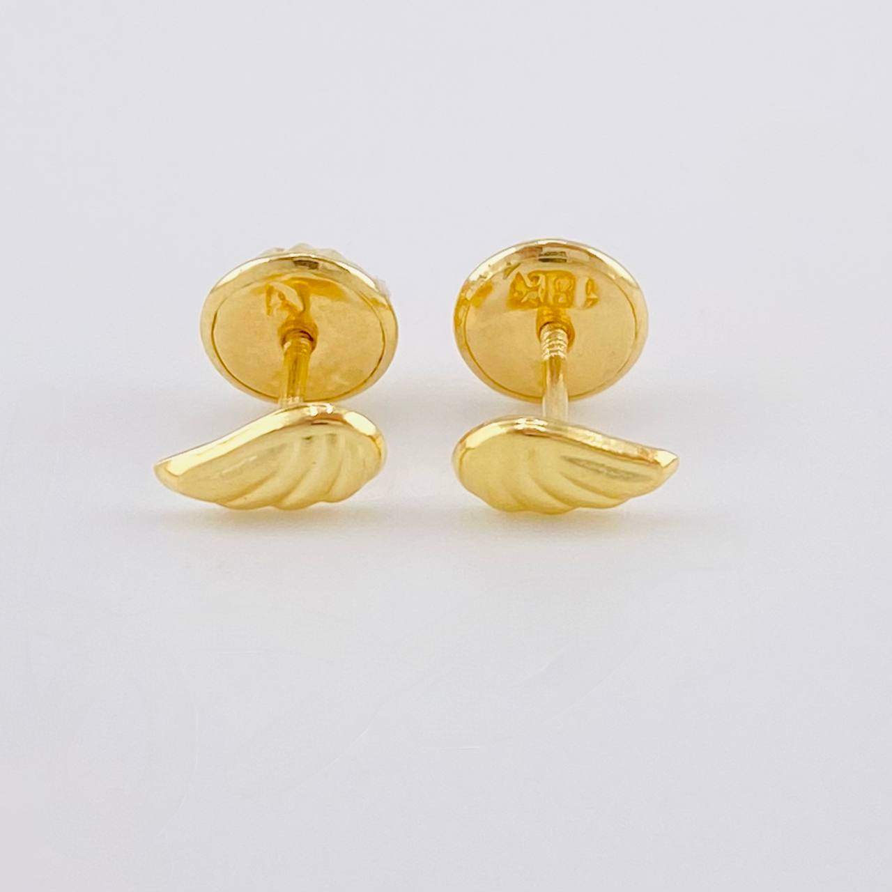 Stud Earrings Wings 0.5 g / in / 4 mm Yellow Gold 18K
