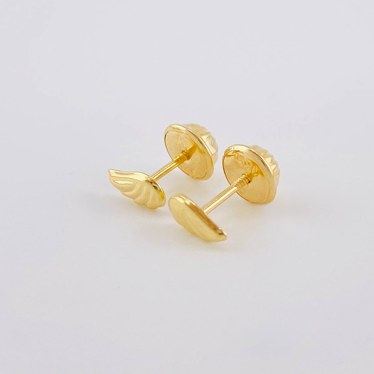 Stud Earrings Wings 0.5g / in / 4mm Yellow Gold 18K