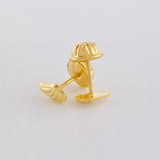Stud Earrings Wings 0.5 g / in / 4 mm Yellow Gold 18K