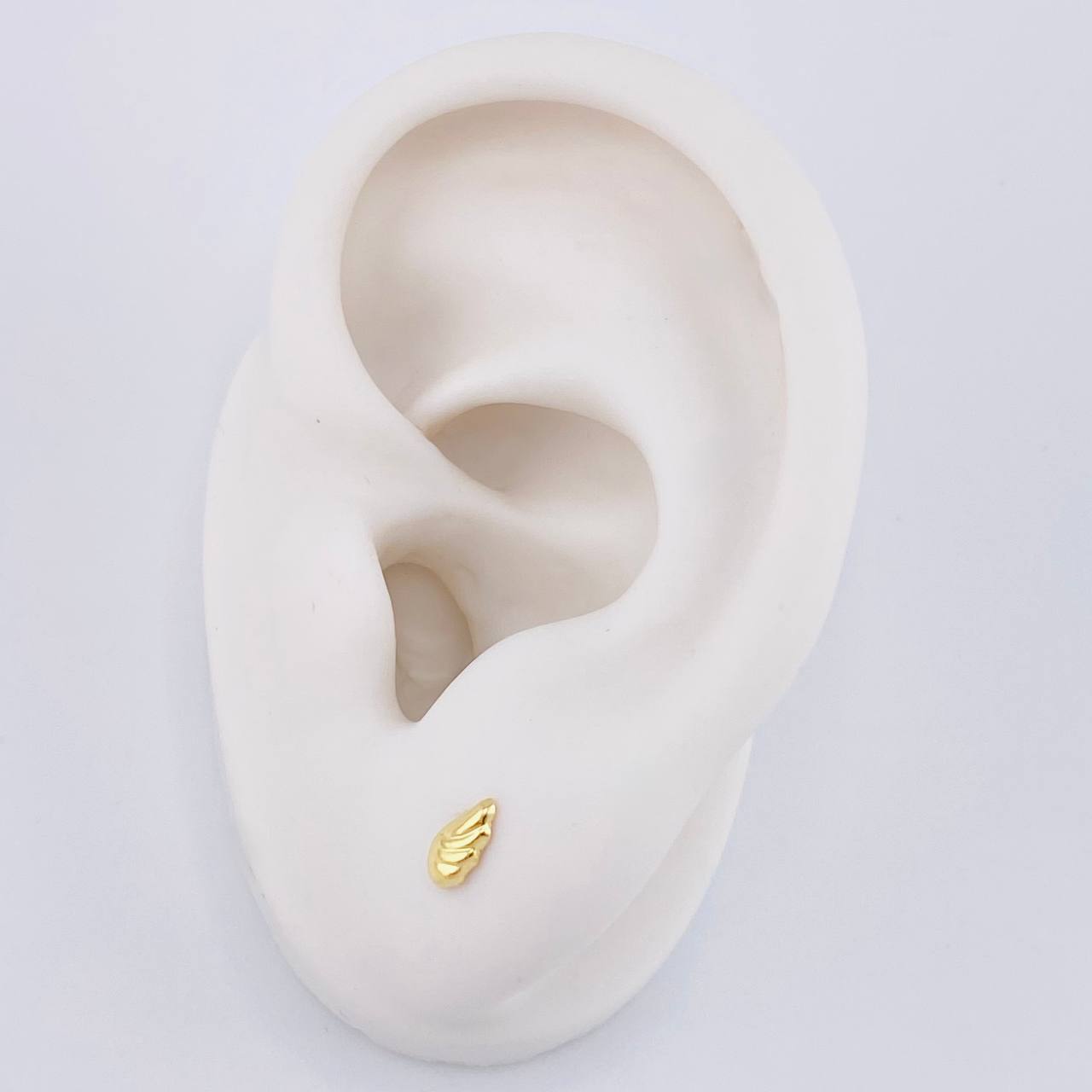 Stud Earrings Wings 0.5 g / in / 4 mm Yellow Gold 18K