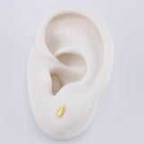 Stud Earrings Wings 0.5 g / in / 4 mm Yellow Gold 18K