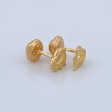 Heart Silhouette Stud Earrings 0.8gr / 5.99mm 18K Yellow Gold &