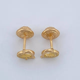 Heart Silhouette Stud Earrings 0.8gr / 5.99mm 18K Yellow Gold &