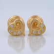Heart Silhouette Stud Earrings 0.8gr / 5.99mm 18K Yellow Gold &