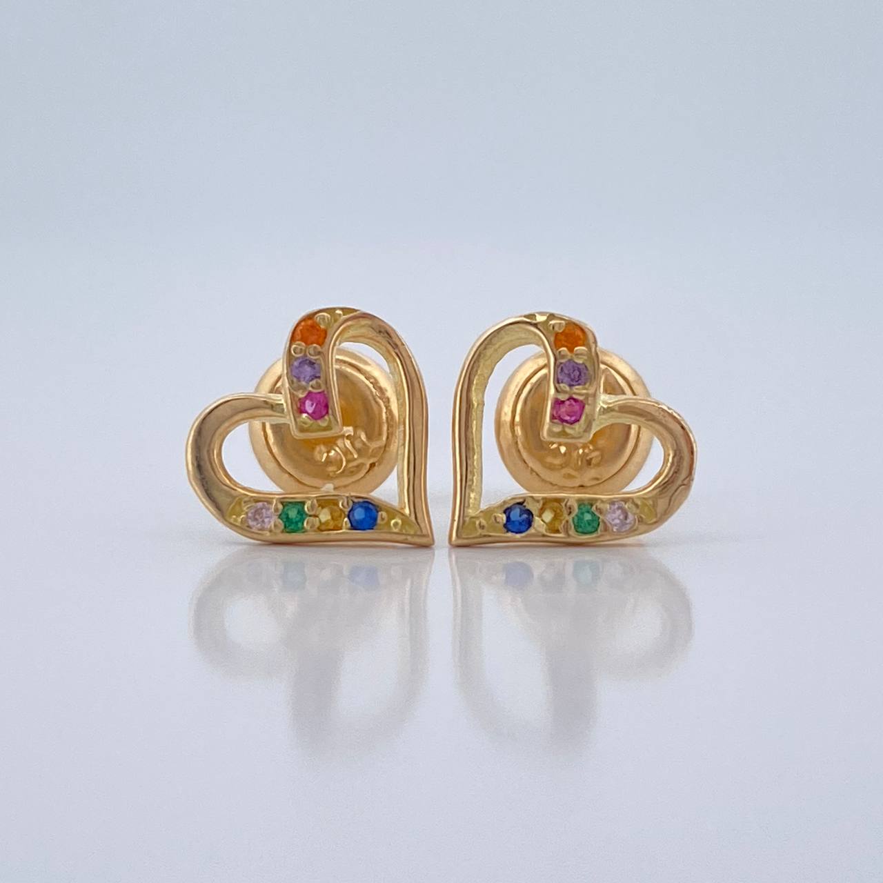 Topos Silueta Corazon 0.9gr / 8.22mm Oro Amarillo 18K &