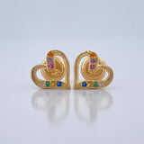 Topos Silueta Corazon 0.9gr / 8.22mm Oro Amarillo 18K &