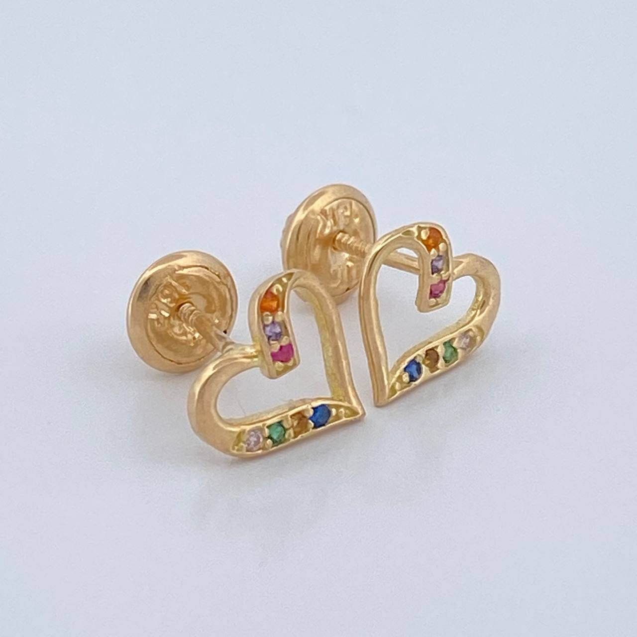Topos Silueta Corazon 0.95gr / 8.22mm Oro Amarillo 18K &