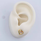 Topos Silueta Corazon 0.95gr / 8.22mm Oro Amarillo 18K &