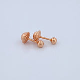 Bead Stud Earrings 0.45gr / 3mm 18K Rose Gold &