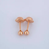 Bead Stud Earrings 0.45gr / 3mm 18K Rose Gold &