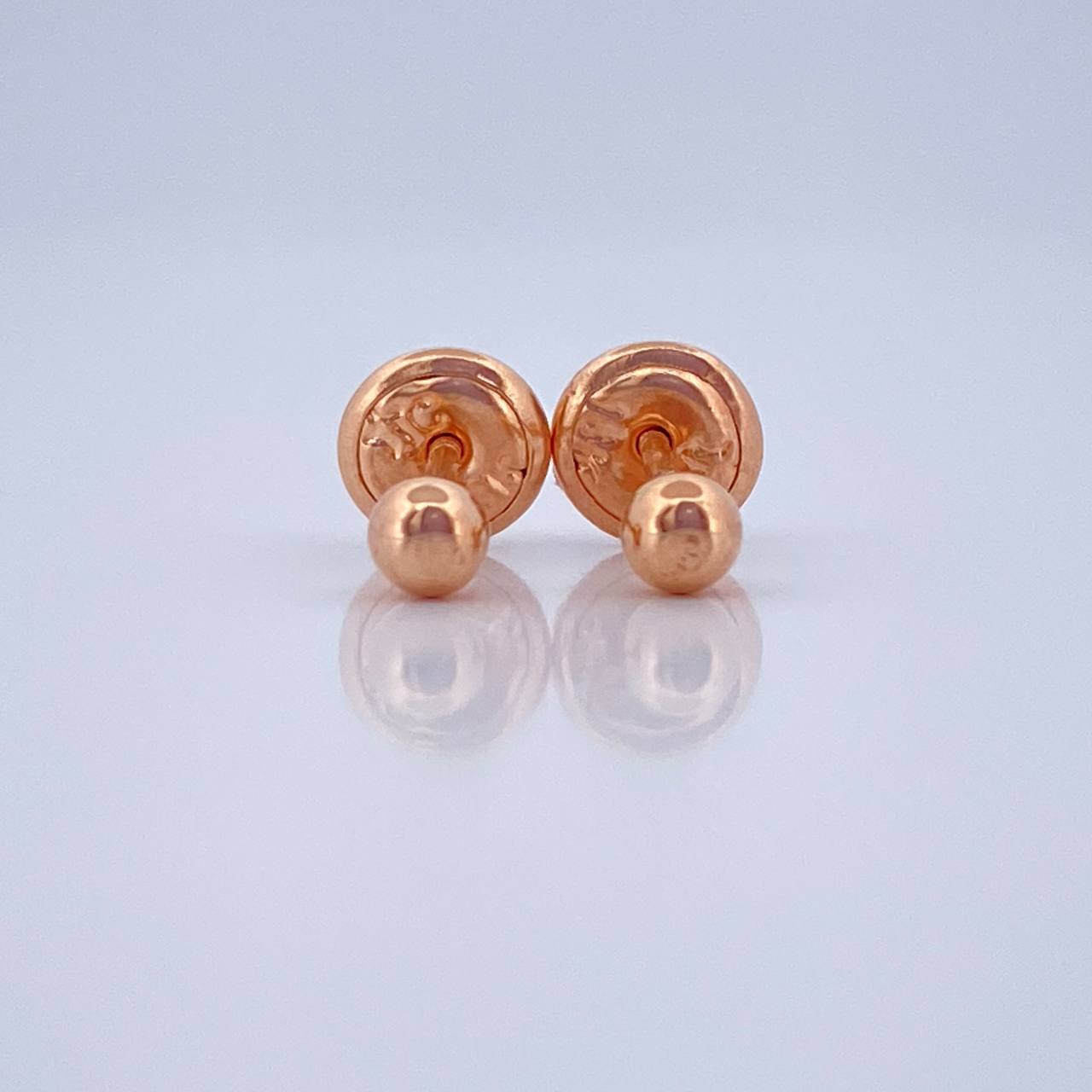 Bead Stud Earrings 0.45gr / 3mm 18K Rose Gold &