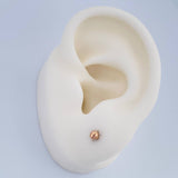 Bead Stud Earrings 0.45gr / 3mm 18K Rose Gold &
