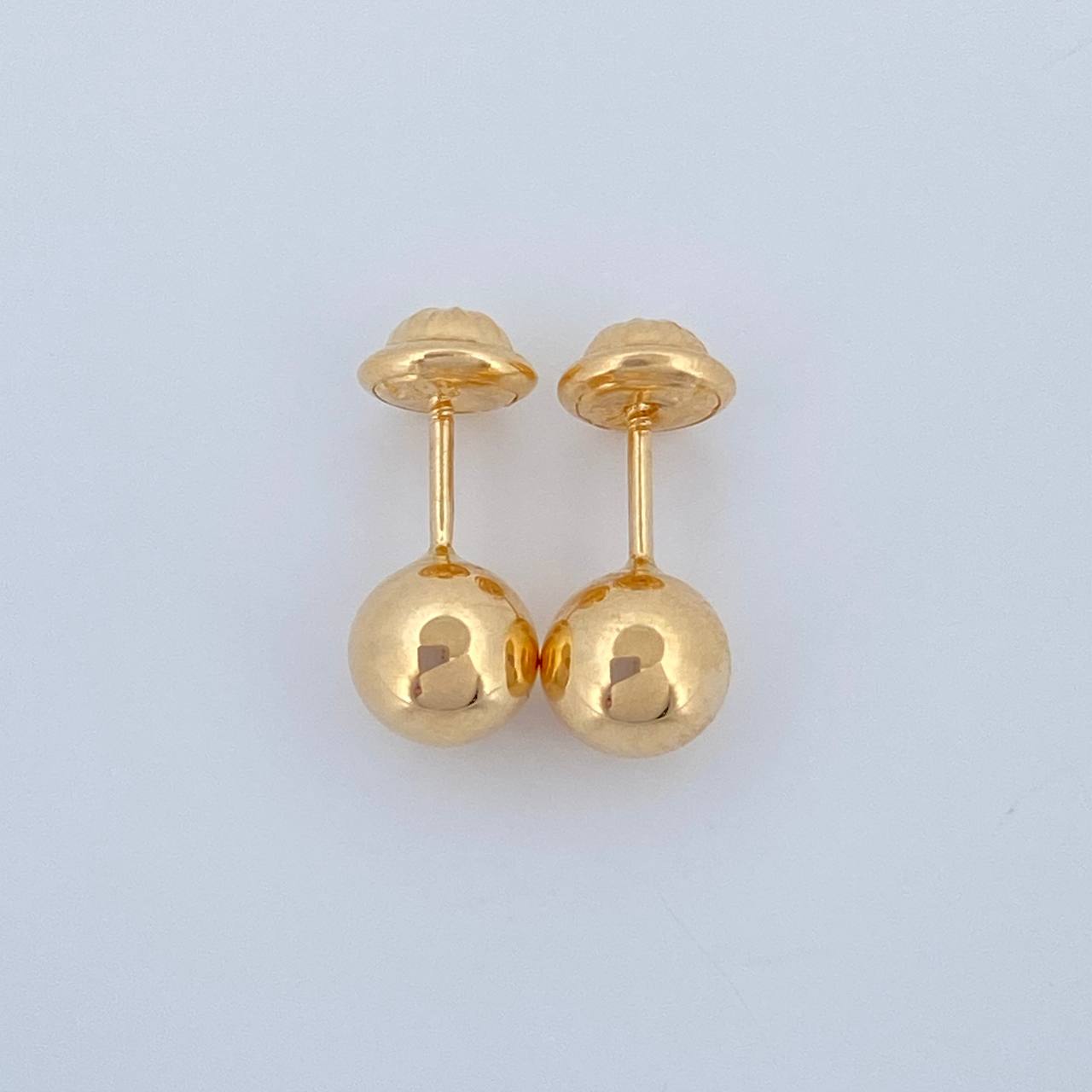 Bead Stud Earrings 0.55gr / 5mm 18K Yellow Gold &