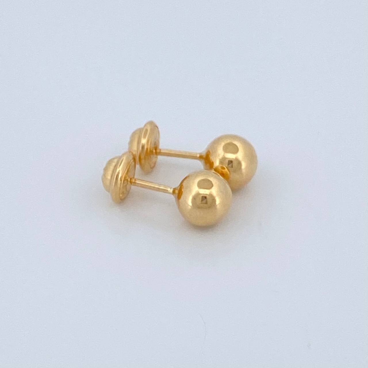 Bead Stud Earrings 0.55gr / 5mm 18K Yellow Gold &