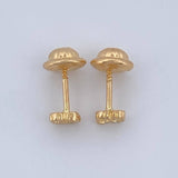 Clover Stud Earrings 0.6gr / 3.77mm 18K Yellow Gold &