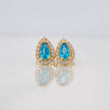 Stud Earrings Halo Drop 1.2g / in / 5.93mm Yellow Gold 18K
