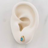Stud Earrings Halo Drop 1.2g / in / 5.93mm Yellow Gold 18K