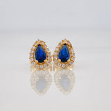 Stud Earrings Halo Drop 1.2g / in / 5.97mm Yellow Gold 18K