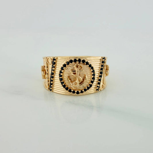 Anchor Signet Ring 8.2gr / T9 1/4 / Yellow Gold 18K $