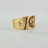 Anillo Sello Ancla 8.2gr / T9 1/4 / Oro Amarillo 18K $