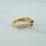 Anillo Correa 2.2gr / T6 3/4 /  Tres Oros 18K $