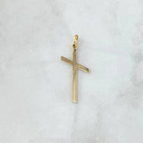 Pendant Cross Polished 0.8gr / 4cm / 18K Yellow Gold ©