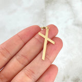 Pendant Cross Polished 0.8gr / 4cm / 18K Yellow Gold ©