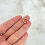 Pendant Dolphin 1gr / 2cm / White and green Zircons 18K Yellow Gold ©