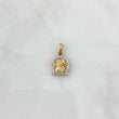 Dije Signo Acuario 1.5gr / 2cm / Circones Blancos Oro Amarillo 18K ©