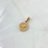 Pendant Leo Sign 1.5gr / 2cm / White Zircons 18K Yellow Gold ©