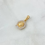 Pendant Cancer Sign 1.5gr / 2.5cm / White Zircons 18K Yellow Gold ©