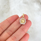 Pendant Cancer Sign 1.5gr / 2.5cm / White Zircons 18K Yellow Gold ©