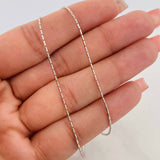 Cadena Veneciana By Color 5.70g / 24 in / 1.27mm Dos Oros Blanco Rosa 18K