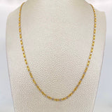 Flat Mariner Chain 4.25g / 24 in / 2.44mm Two-Tone Yellow White 18K