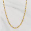 Flat Mariner Chain 4.25g / 24 in / 2.44mm Two-Tone Yellow White 18K