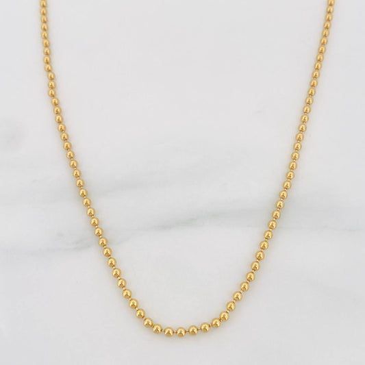 Cadena Militar 10.3g / 24 in / 2mm Oro Amarillo 18K