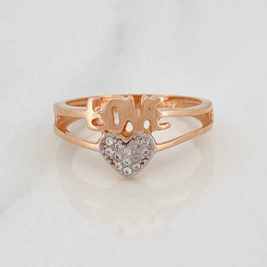 Love Ring 2.55g / T6 3/4 Two-Tone White Rose Gold 18K