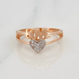 Anillo Love 2.55g / T6 3/4 Dos Oros Blanco Rosa 18K
