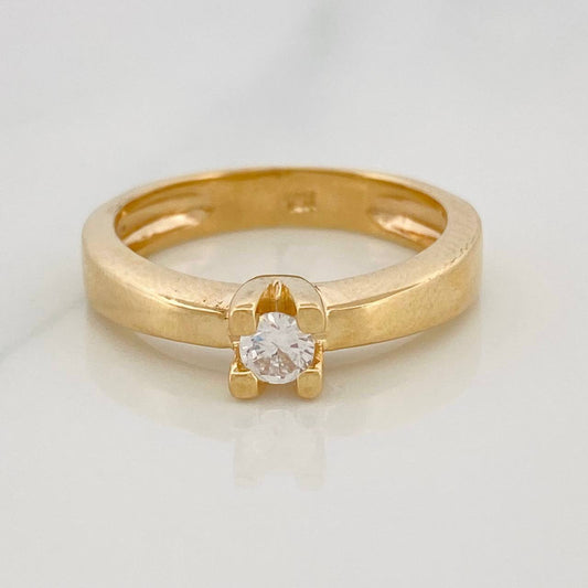 Solitaire Ring 3.85g / T6 3/4 Yellow Gold 18K