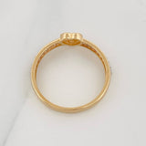 Heart Ring L 2.5g / T8 Two-Tone Yellow White Gold 18K