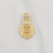 Lion Pendant 3.35g / 3/4 in Two-Tone Yellow White Gold 18K
