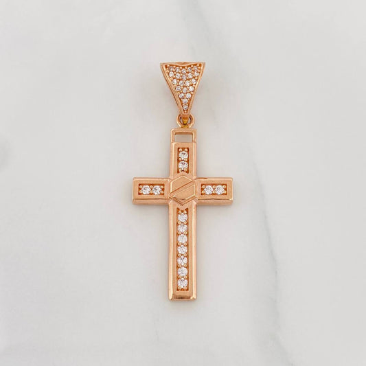 Dije Cruz 4.35g / 1 1/2 in Oro Rosa 18K