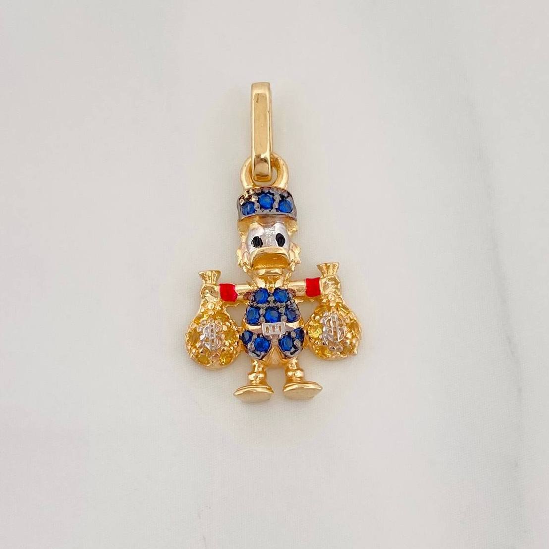 Dije Pato 1.7g / 3/4 in Tres Oros 18K